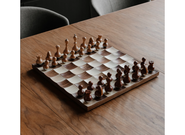Wobble Chess set Walnut