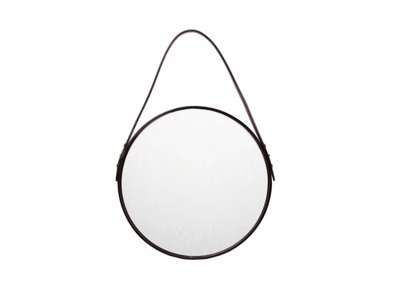 Spejl rund læder Ø40cm
