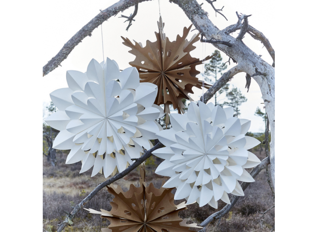Julestjerne Snowflake 50cm Hvid