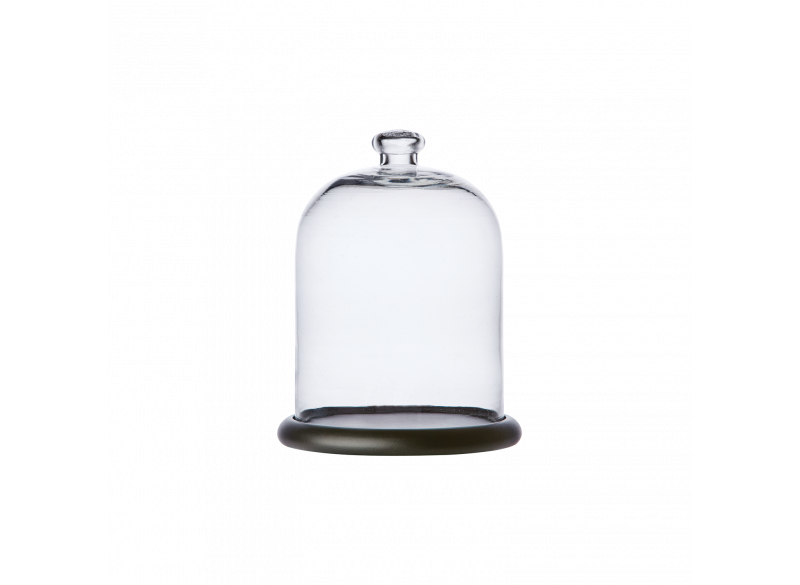 Bell Jar Glass w wooden base