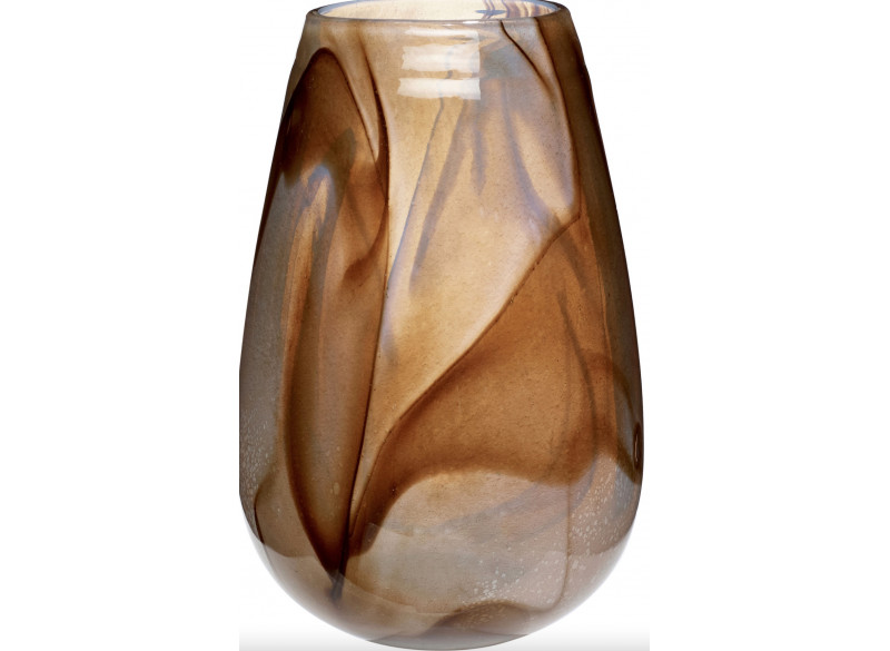 Vase Glas Brun-Hvid