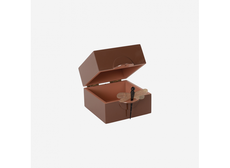 Lacquer box w Dragonfly Cinnamon