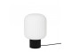 Table lamp Lolly black metal & opal glass