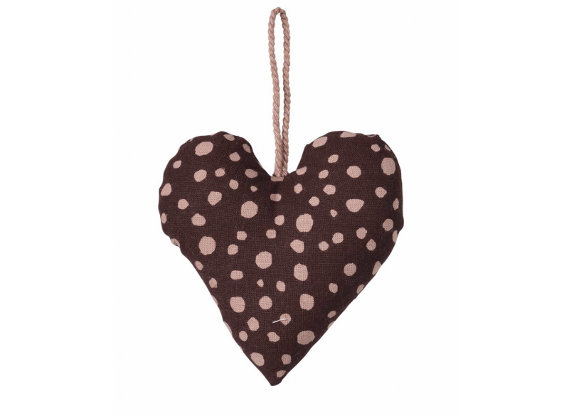 Ornament Heart Cotton - Decadent Chocolate
