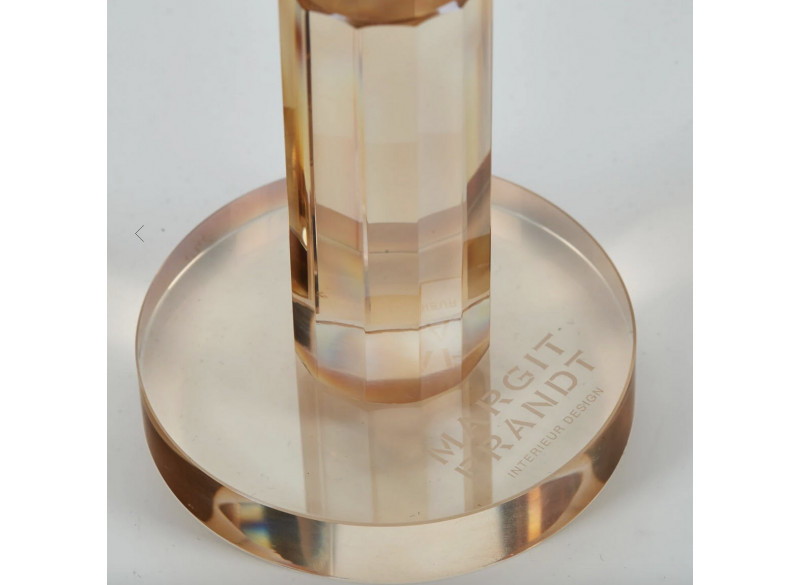 Lysestage Glas Amber Medium