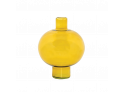 Vase Glass Round Amber