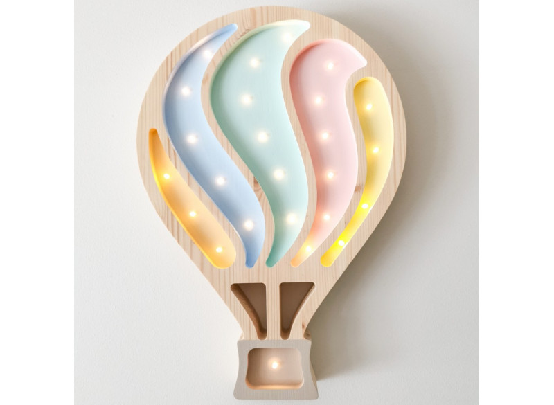 Children's room Lamp - Hot air balloon - Pine