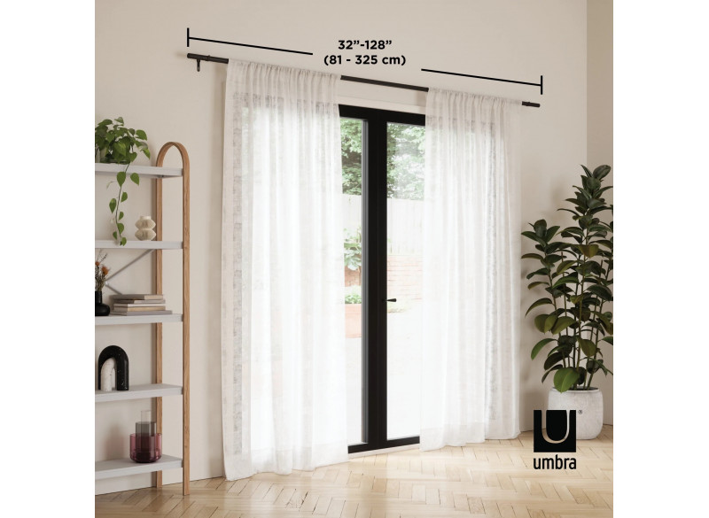 Curtain Rod Zen Black Metal 81-325cm