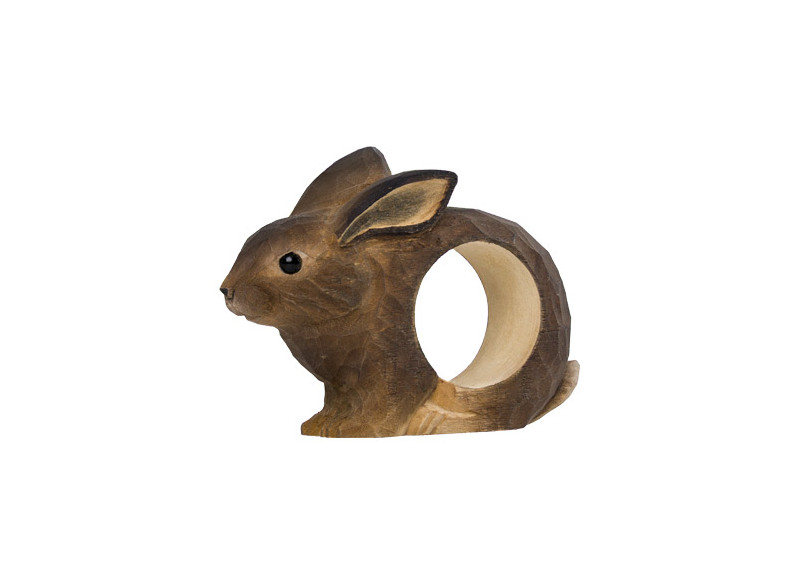 Napkin Ring wood - rabbit