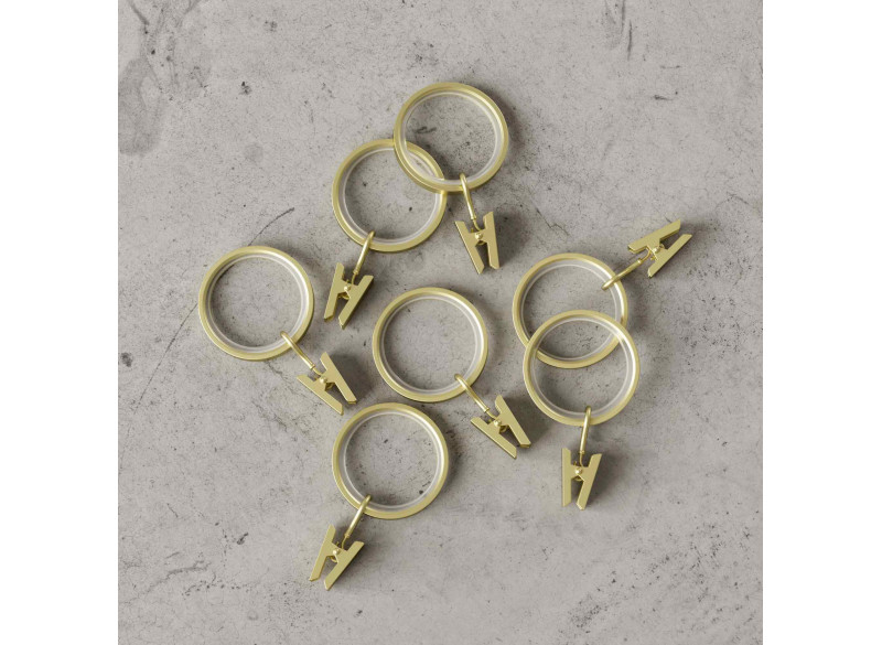 Cappa Clip Rings - set of 7pc - Messing