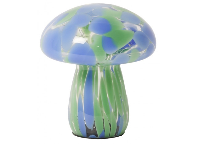 Lampe Mushy Grøn-Blå, 17xø15 cm