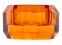 Crystal tealight holder Amber, 4x6x6 cm