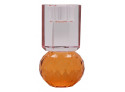 Crystal candlestick Pink-amber, 10.5x6x6 cm