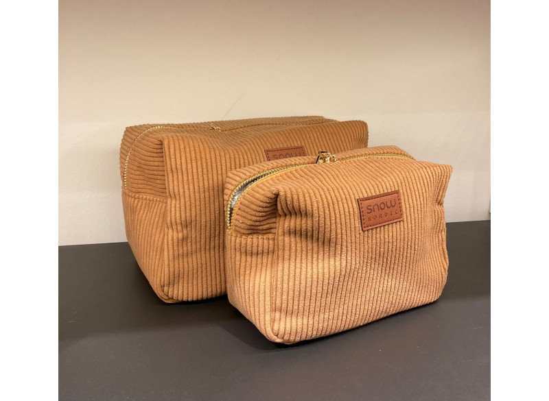 Toiletbag Corduroy Large Karamel