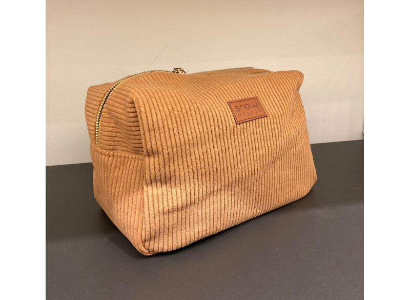 Toiletbag Corduroy Large Karamel