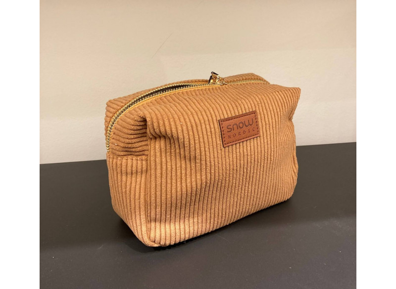 Toiletbag Corduroy Small Karamel