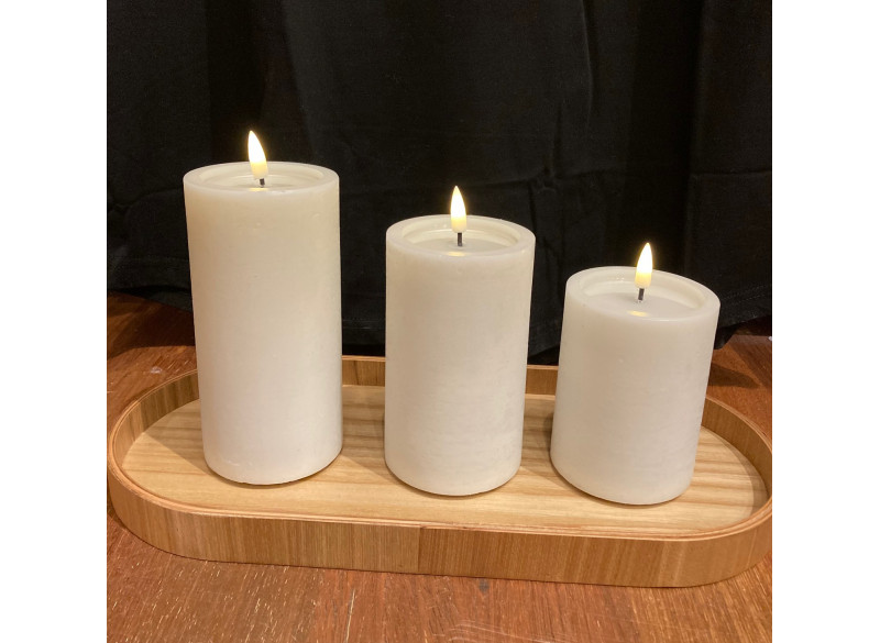 Pillar candle LED White Unique