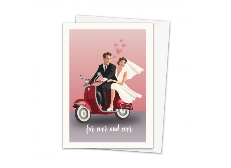 Greeting Card Wedding Scooter