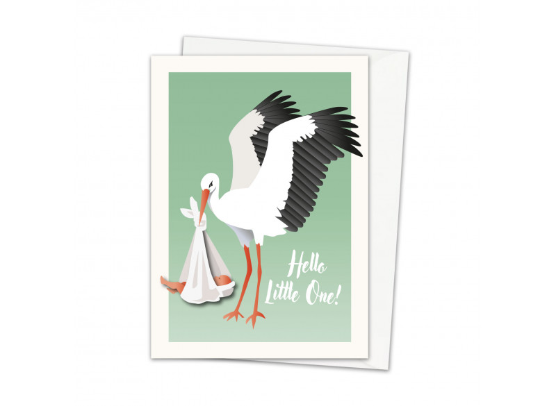 Greeting Card Stork