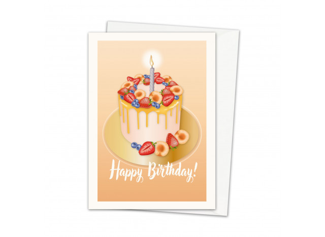 Greeting Card Birthday Cake