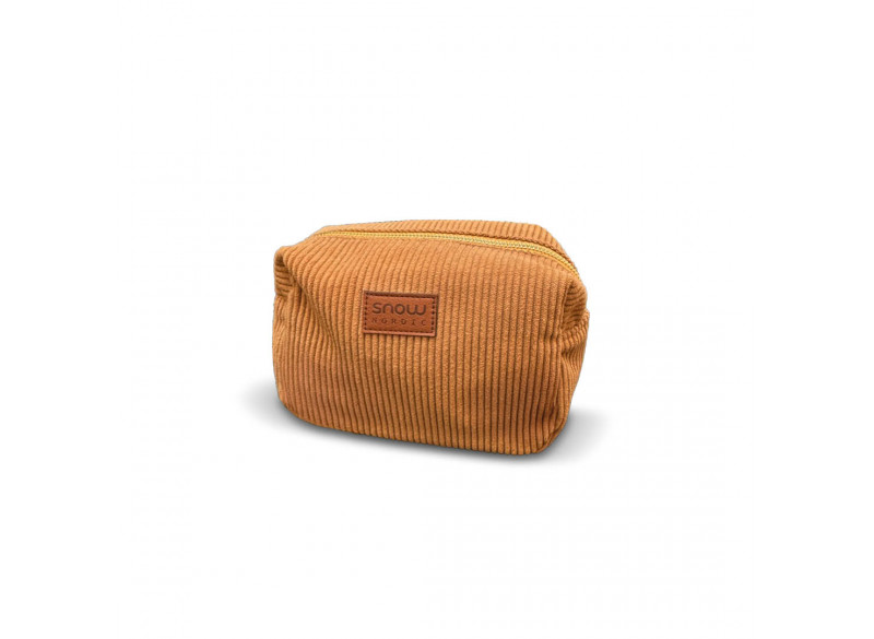 Toiletbag Corduroy Karamel Small