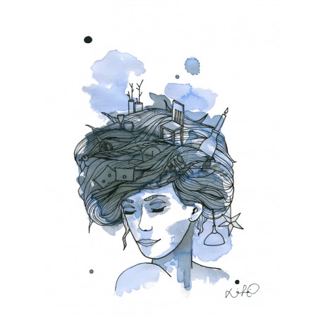 Blue woman - Loise Haugaard
