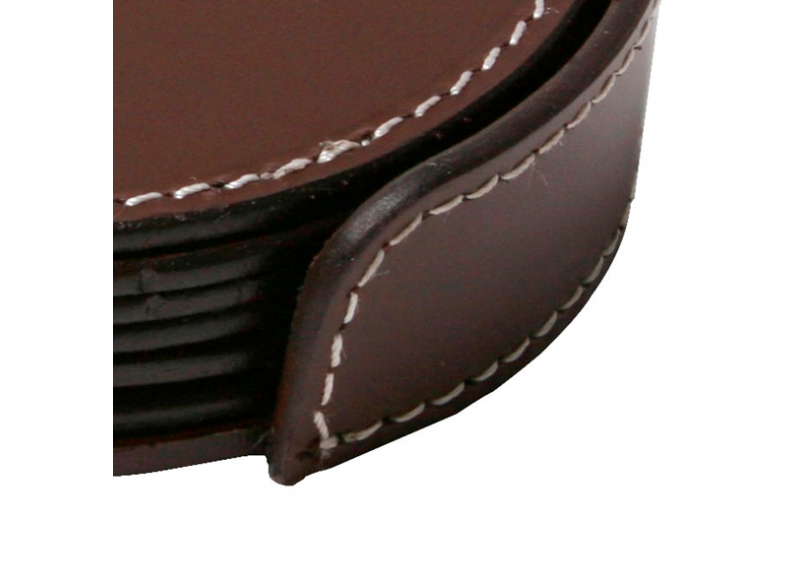 Glasskåner Læder 6-pak Chocolat 