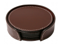 Coaster Leather 6-pak Chocolat