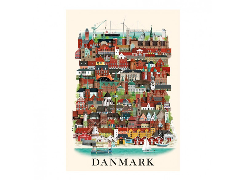 Poster Danmark, A3, Martin