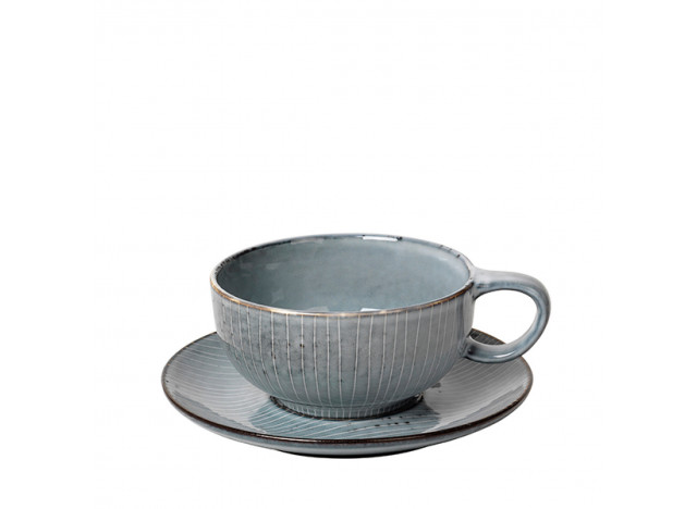 Teacup w/ plate, Nordic Sea