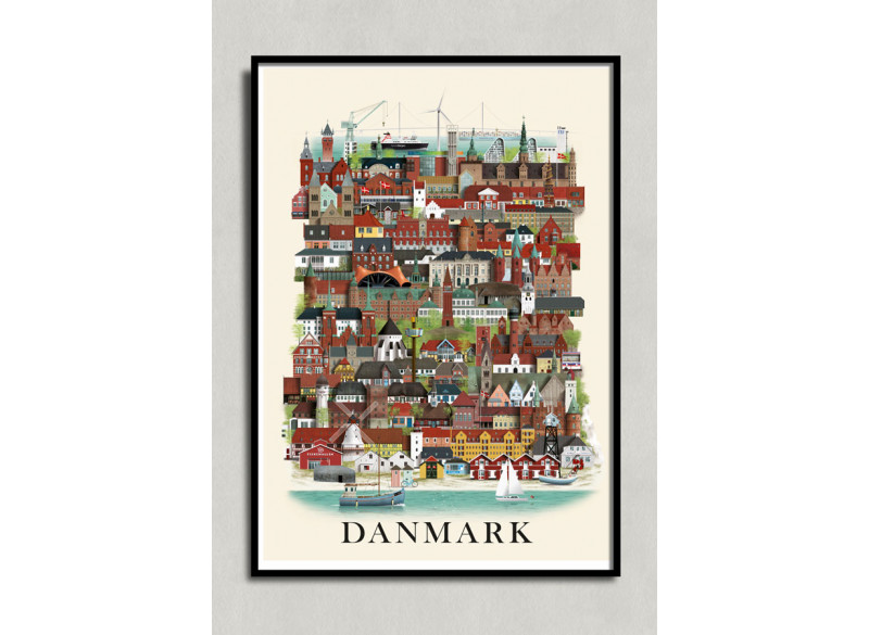 Poster Danmark- 50x70