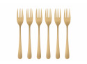Cake fork 6 pc Champagne Gold