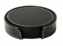 Coasters Leather 6-pak Black
