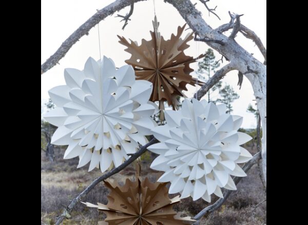 Julestjerne Snowflake 50cm Hvid