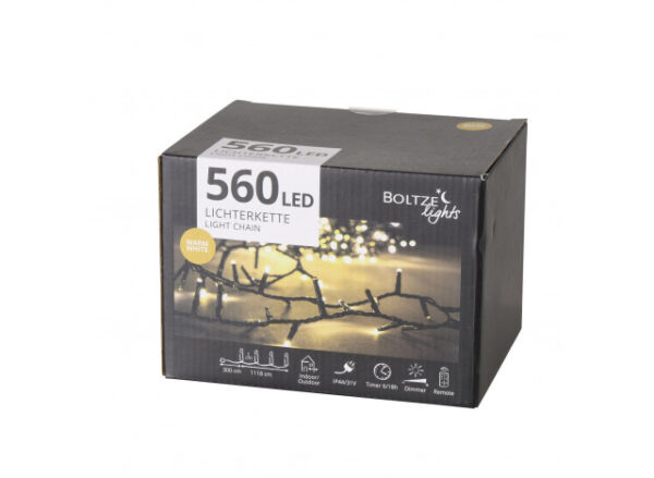 Lyskæde 560 LED Dim Timer 1,4m+3m