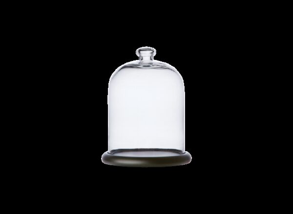 Klokkekrukke Glas m sort bund