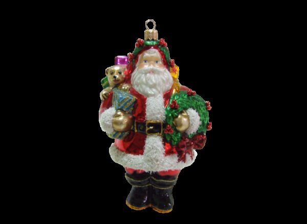 Julekugle Santa w Fruit Wreath