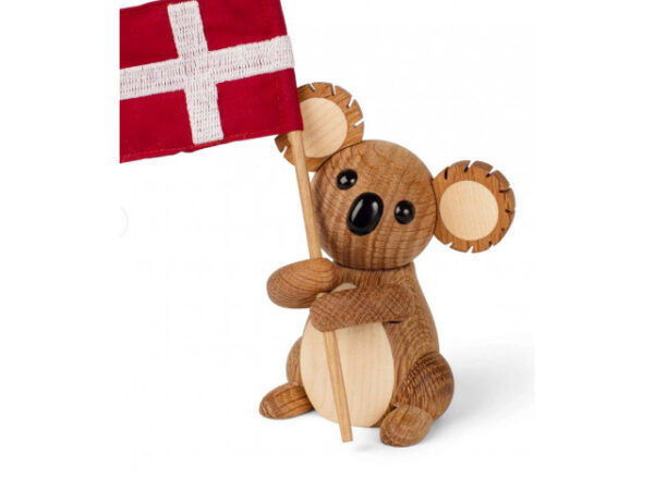 Koalabjørn Matilda egetræ med flag