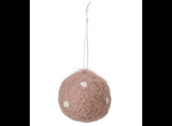 Julekugle Woolen Pink