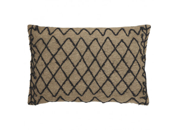 Pudebetræk Earthy Beige Sort 40x60