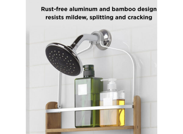 Barrel Shower Caddy Bamboo - Image 5