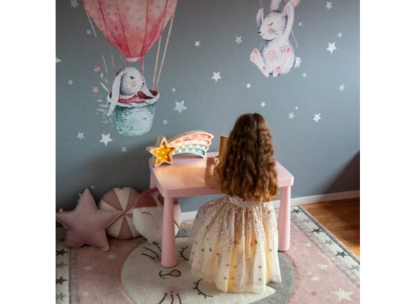 Børneværelse Lampe Stjerneskud Rosa-Blå - Image 2