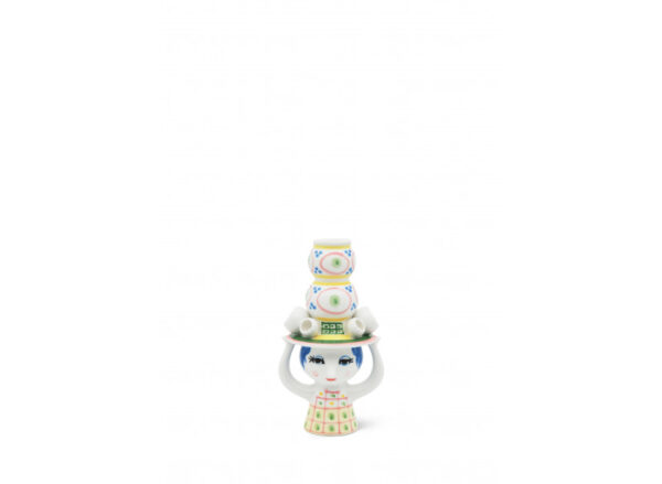 Lysestage Lady with hat H16 cm pink - Image 3