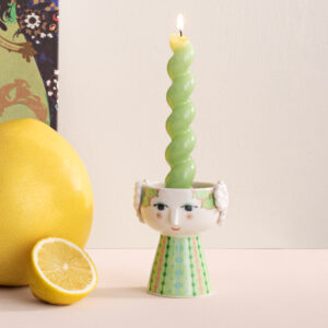 Bjørn Wiinblad - Eva lysestage – Lysegrøn H 9.5 cm