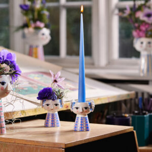 Bjørn Wiinblad Eva Lysestage – Blå 9,5 cm