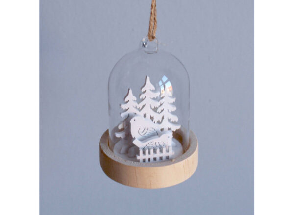 Glas ornament fugl-rensdyr - Image 2