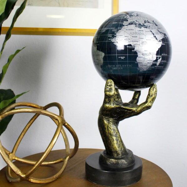 Moving Globe Sort-Sølv