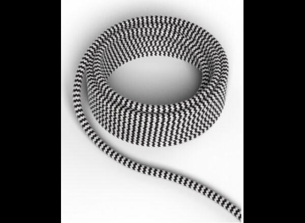Stofledning sorthvid 3 meter