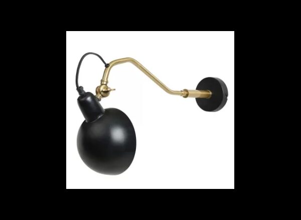 Væg lampe Oscar Messing-Sort