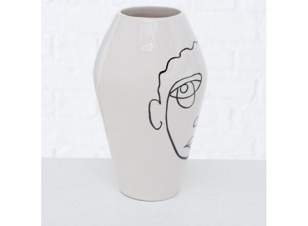 Vase Tipton H16cm SortHvid - Image 2